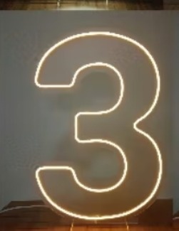3 Número Led  - Decore Você Pegue & Monte
