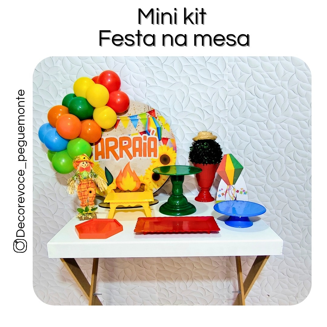 Kit Mesa Arraiá  - Decore Você Pegue & Monte