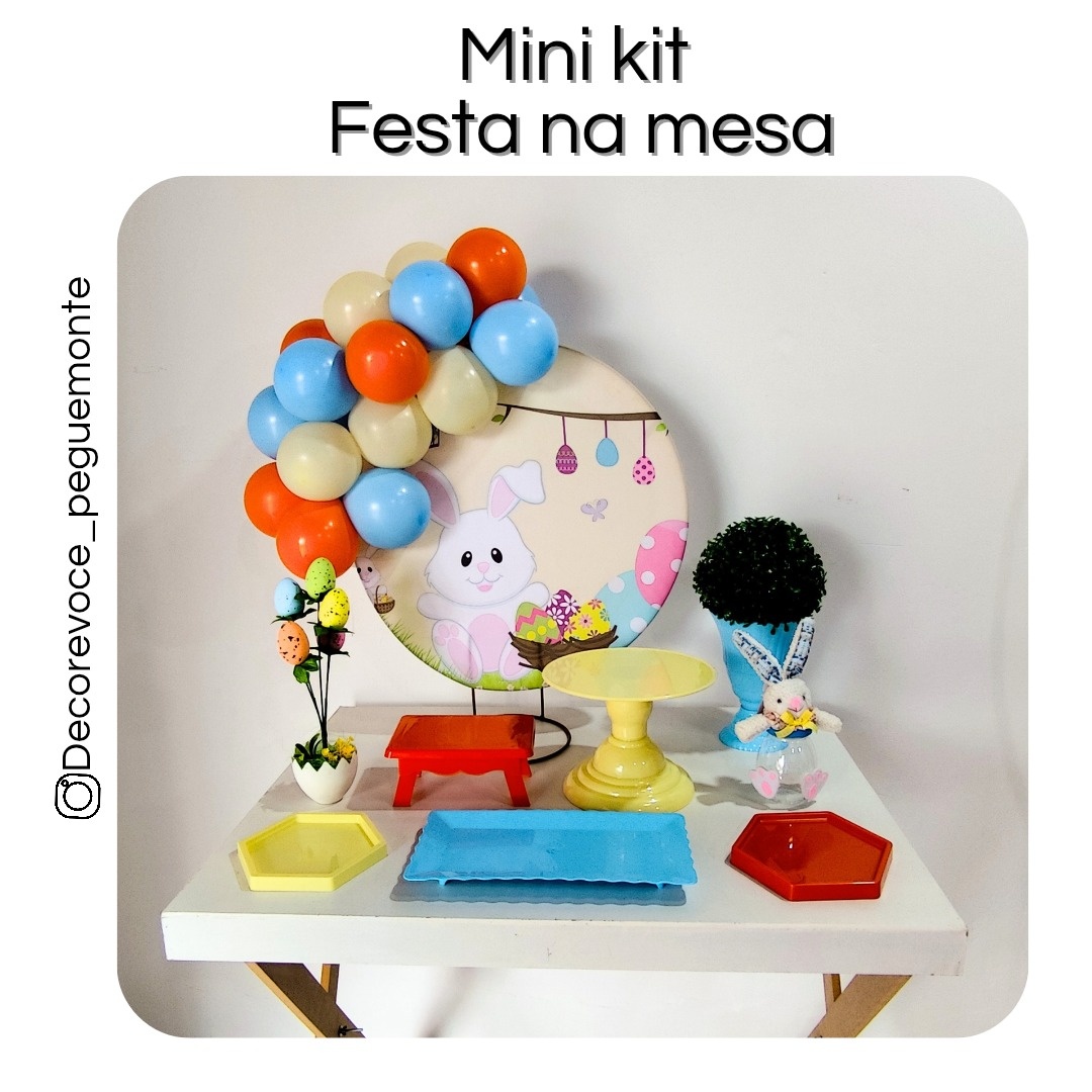 Kit Mesa Páscoa Coelho2 - Decore Você Pegue & Monte