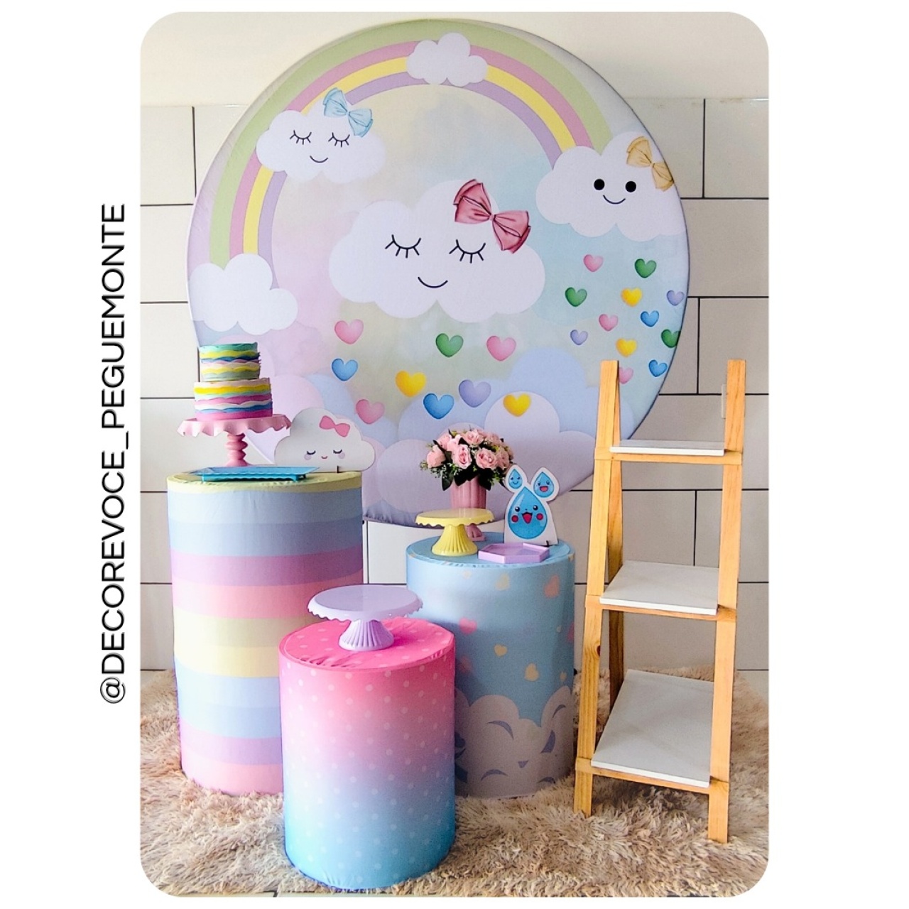 Kit Completo Chuva de Amor  - Decore Você Pegue & Monte