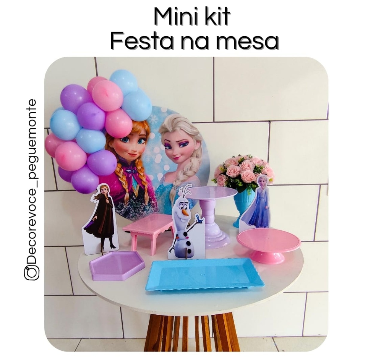 Kit Mesa Frozen 2 - Decore Você Pegue & Monte