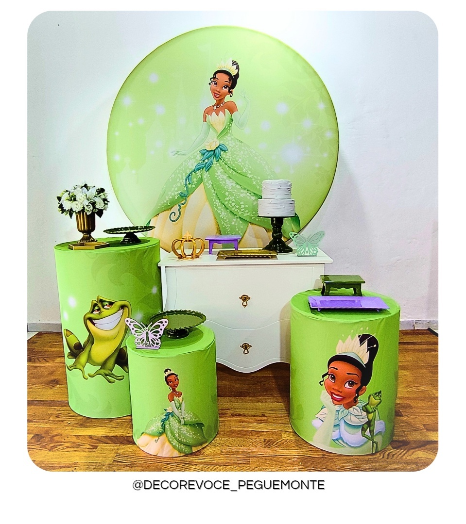 Kit Festejar A Princesa E O Sapo (Tiana) - Decore Você Pegue & Monte