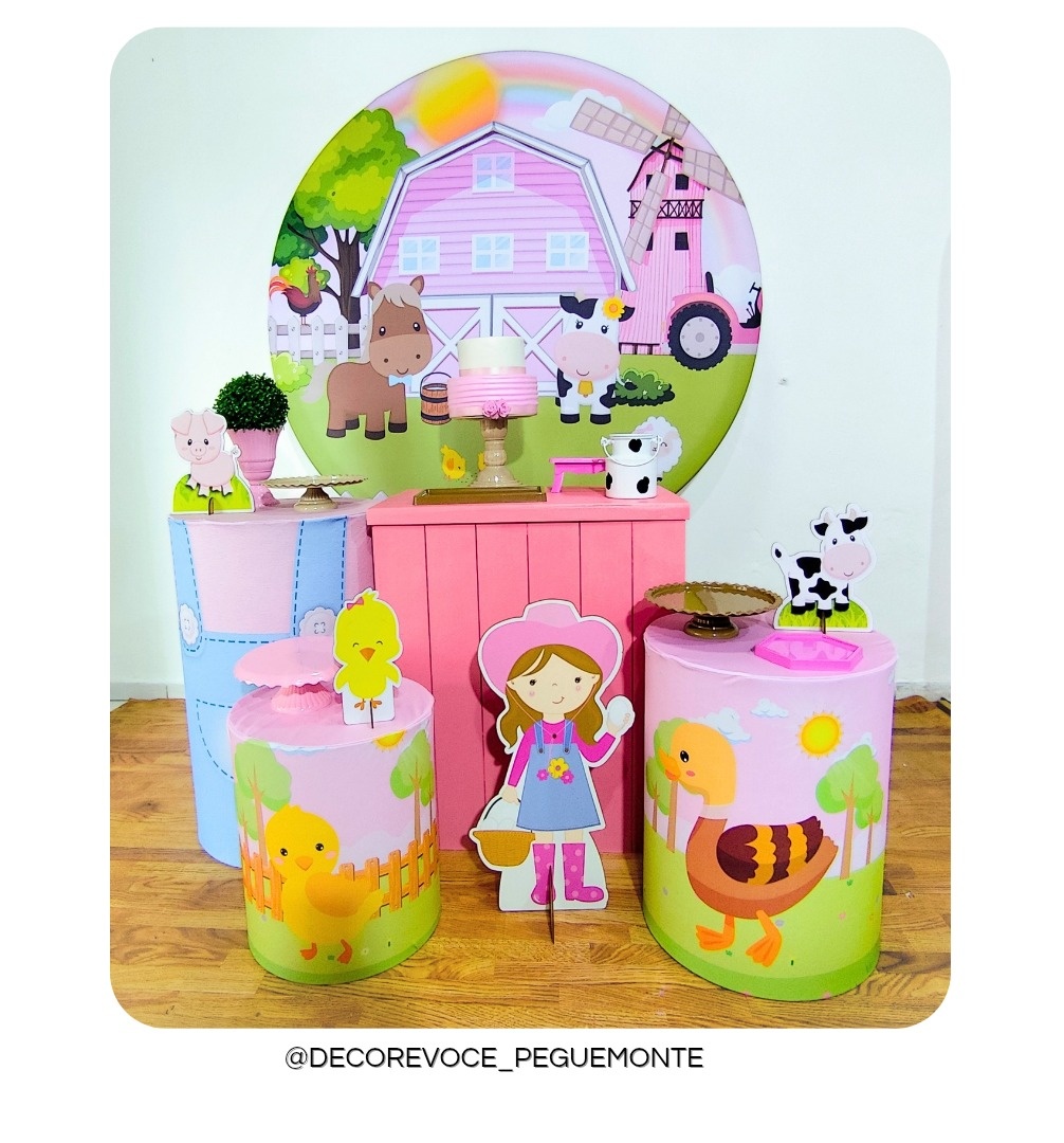 Kit Festejar Fazendinha Menina - Decore Você Pegue & Monte