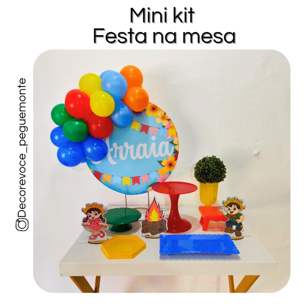 Kit Mesa Arraiá 4 - Decore Você Pegue & Monte