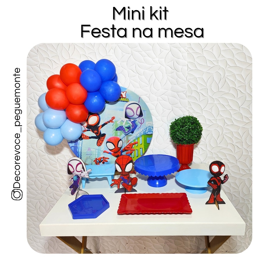 Kit Mesa Spidey E Seus Amigos Espetaculares - Decore Você Pegue & Monte