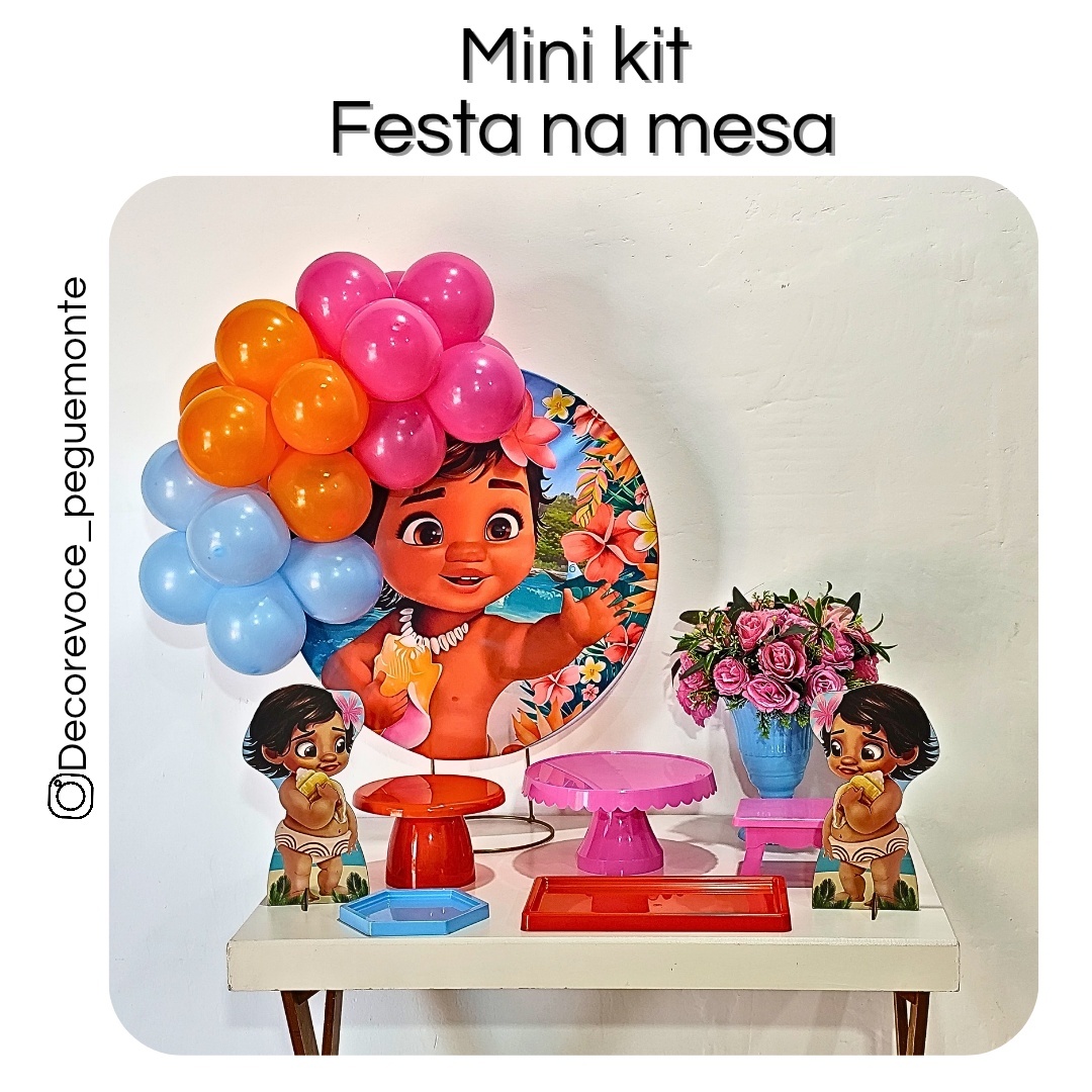 Kit Mesa Moana Baby - Decore Você Pegue & Monte