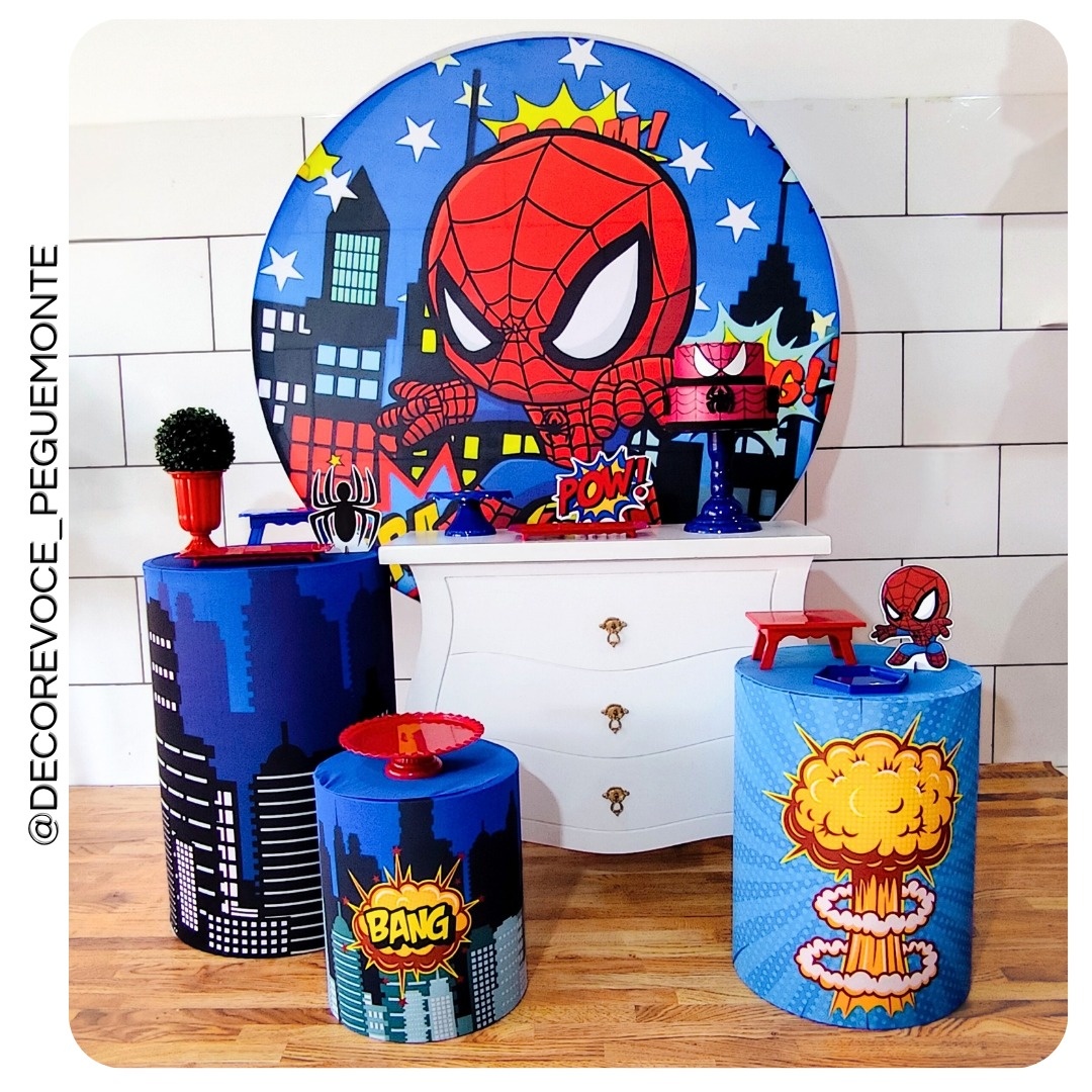 Kit Festejar Homem Aranha Cute - Decore Você Pegue & Monte