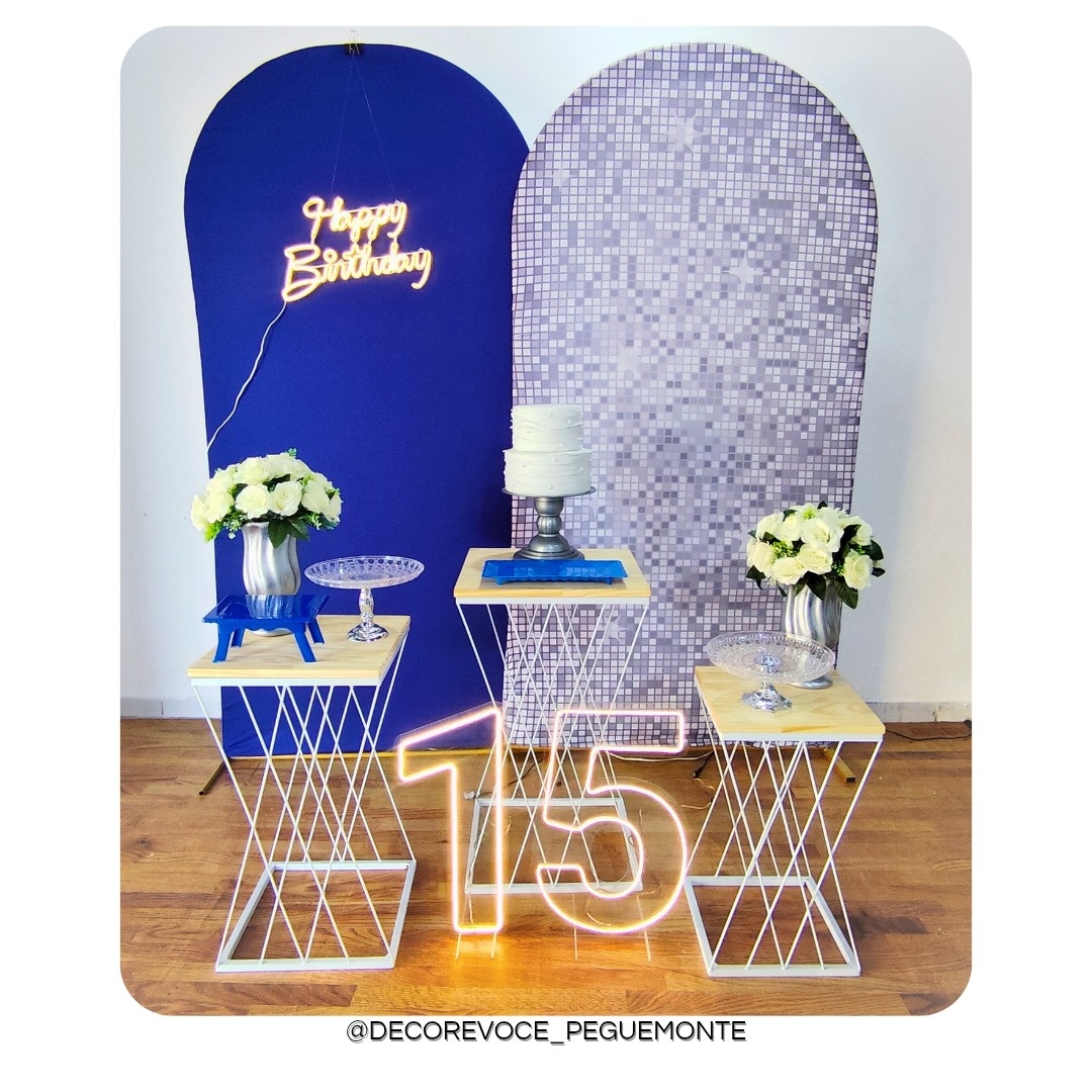 Kit Azul Royal E Prata  - Decore Você Pegue & Monte