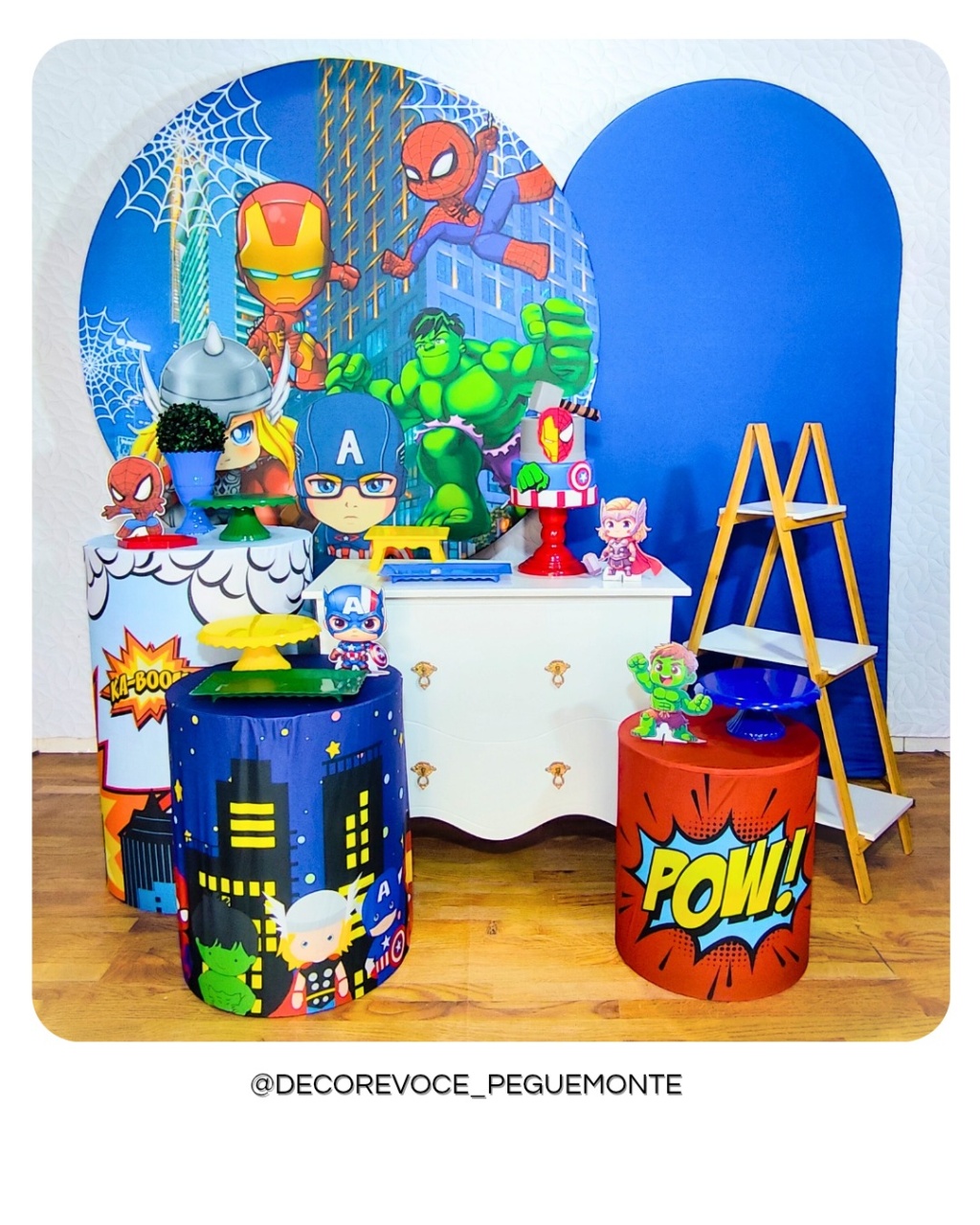 Kit Premium Vingadores Cute - Decore Você Pegue & Monte