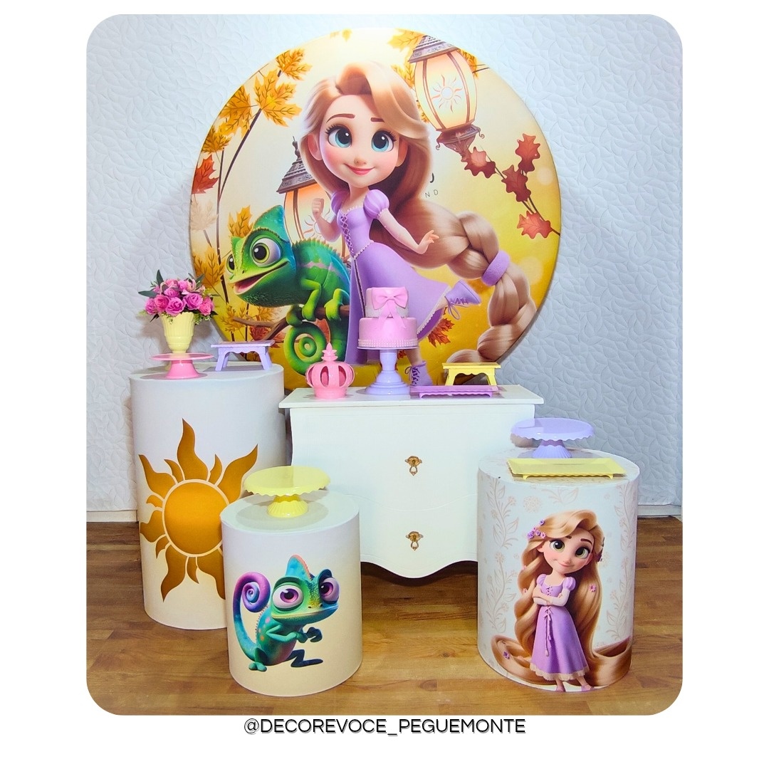 Kit Festejar Rapunzel  - Decore Você Pegue & Monte