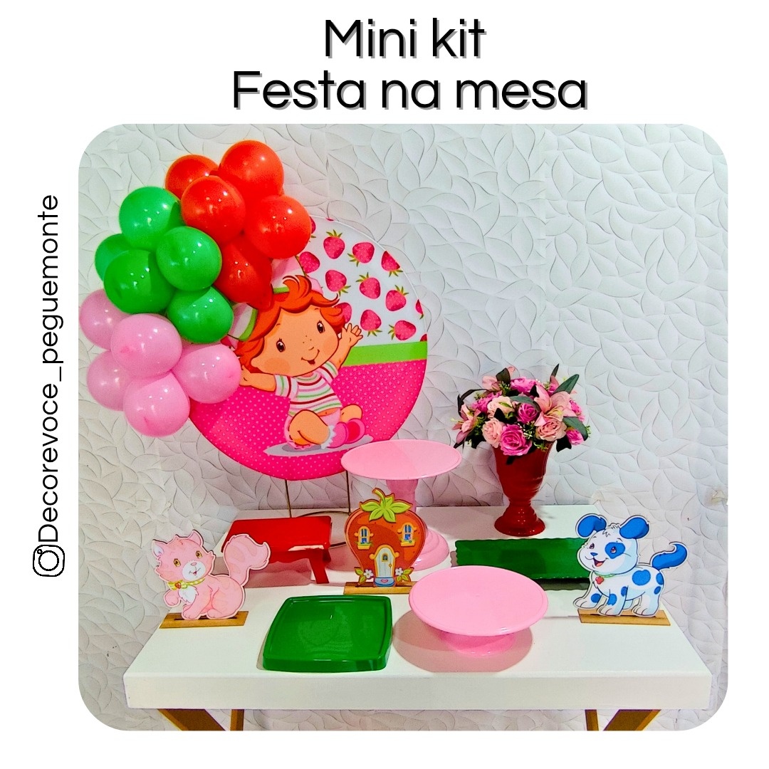 Kit Mesa Moranguinho Baby  - Decore Você Pegue & Monte