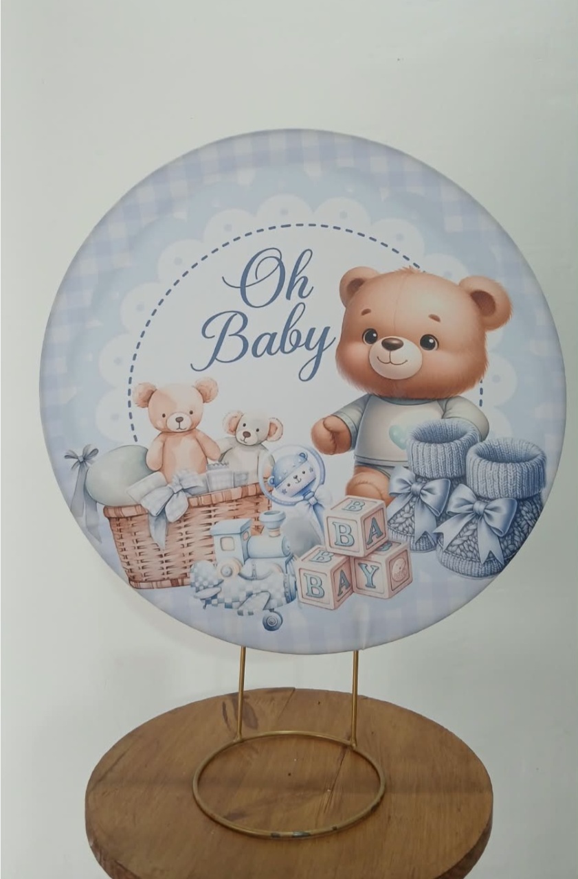 Kit Mesa Oh Baby Azul - Decore Você Pegue & Monte