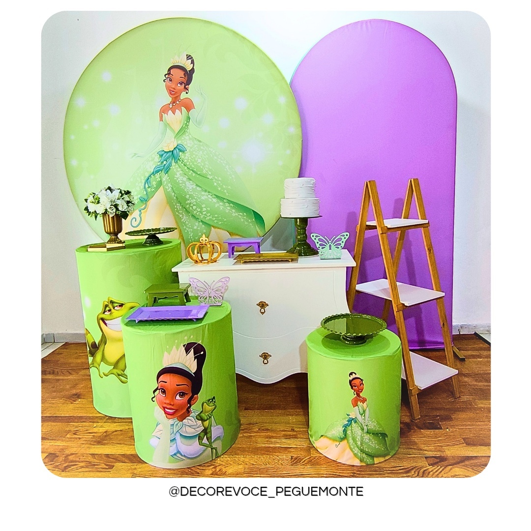 Kit Premium A Princesa E O Sapo (Tiana) - Decore Você Pegue & Monte