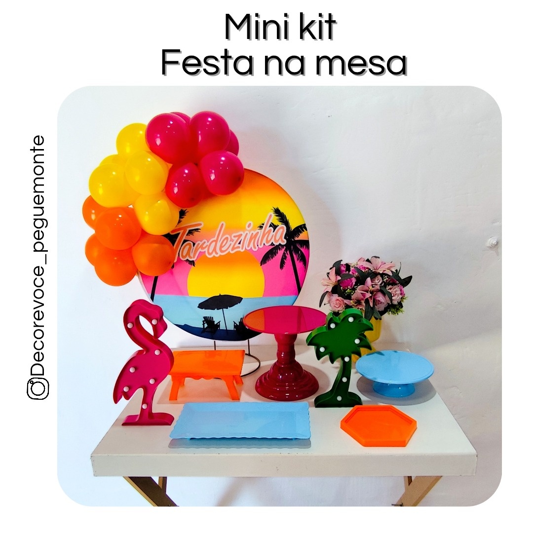 Kit Mesa Tardezinha  - Decore Você Pegue & Monte