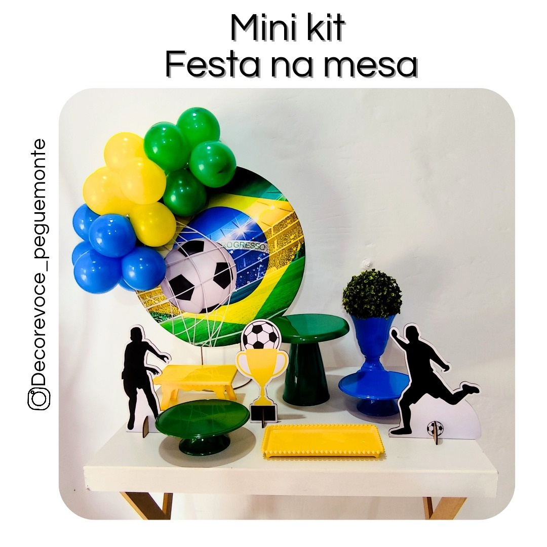 Kit Mesa Futebol Brasil - Decore Você Pegue & Monte