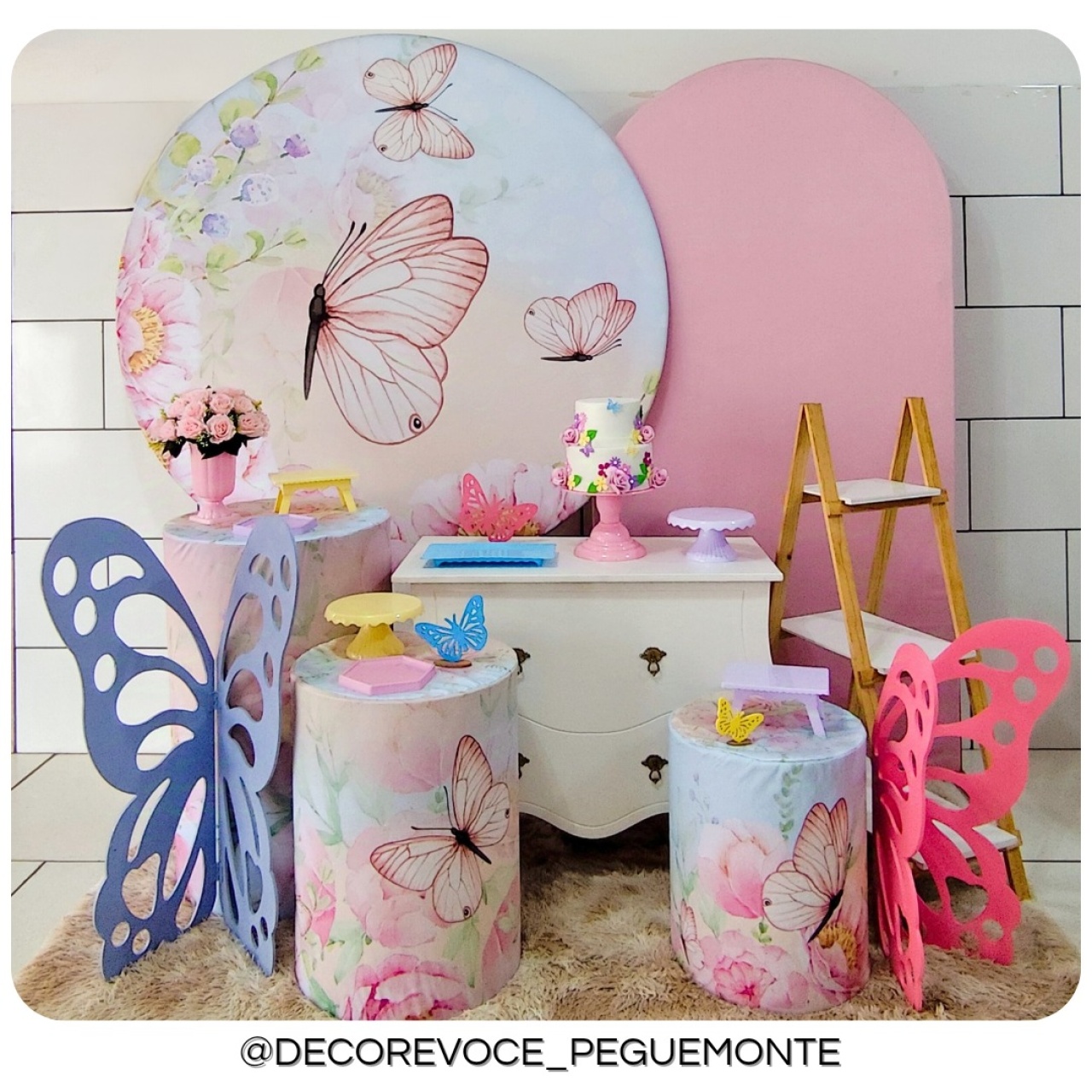 Kit Premium Borboleta Aquarelada  - Decore Você Pegue & Monte