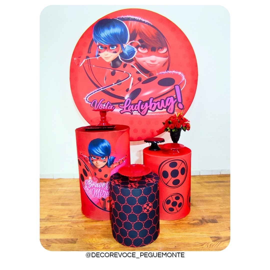 Kit Prático Ladybug  - Decore Você Pegue & Monte