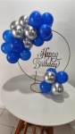 Kit Mesa Happy Birthday Azul Com Prata 2 - imagem 2