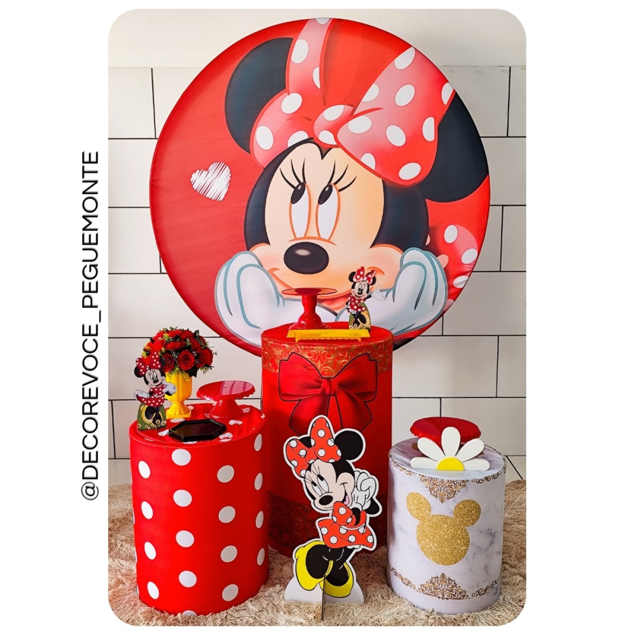 Kit Prático Minie Vermelha  - Decore Você Pegue & Monte