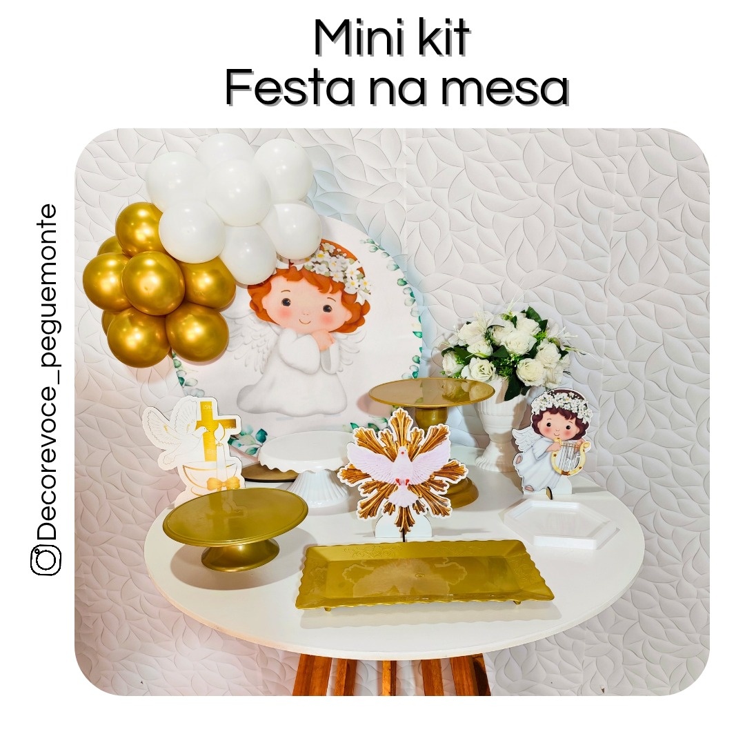 Kit Mesa Batizado - Decore Você Pegue & Monte