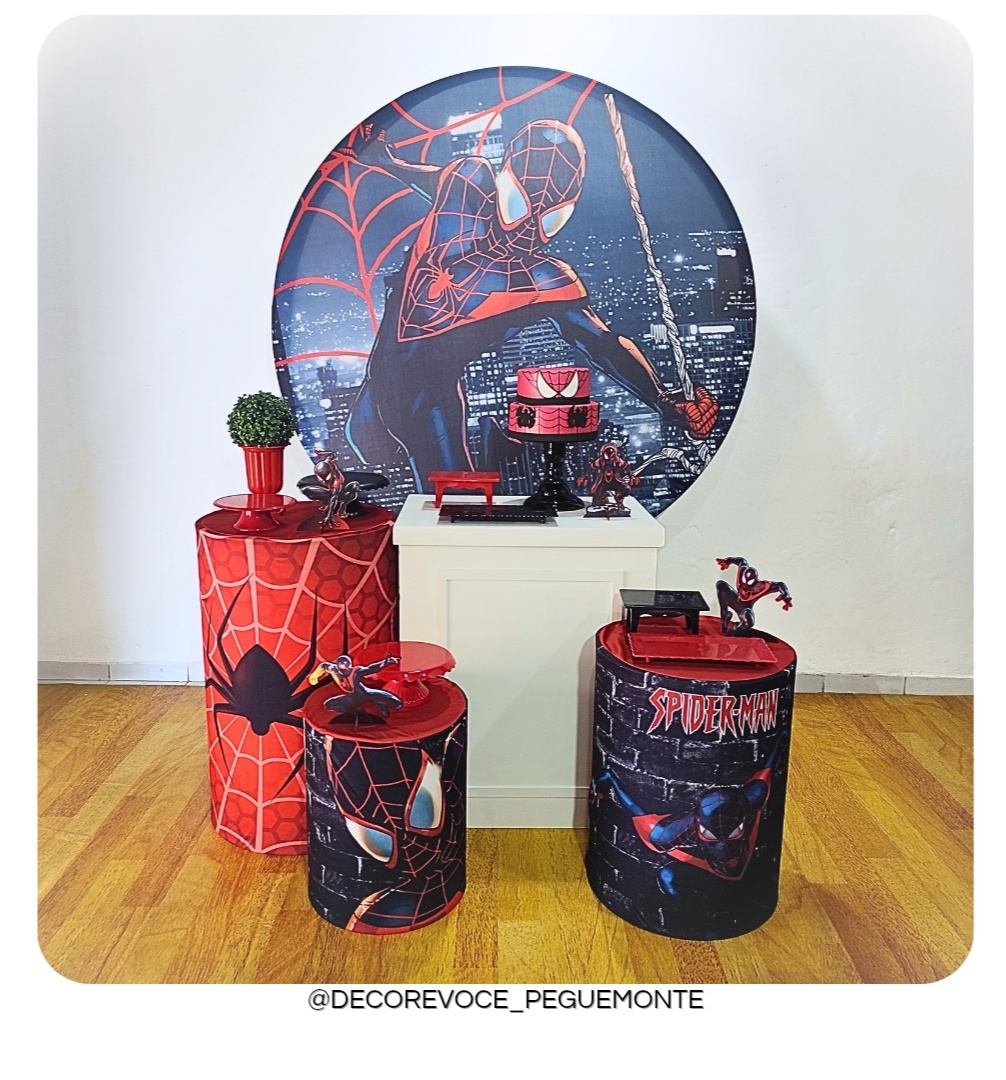 Kit Festejar Homem Aranha Preto - Decore Você Pegue & Monte