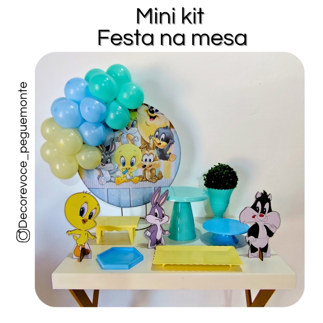 Kit Mesa Baby Looney Tunes - Decore Você Pegue & Monte