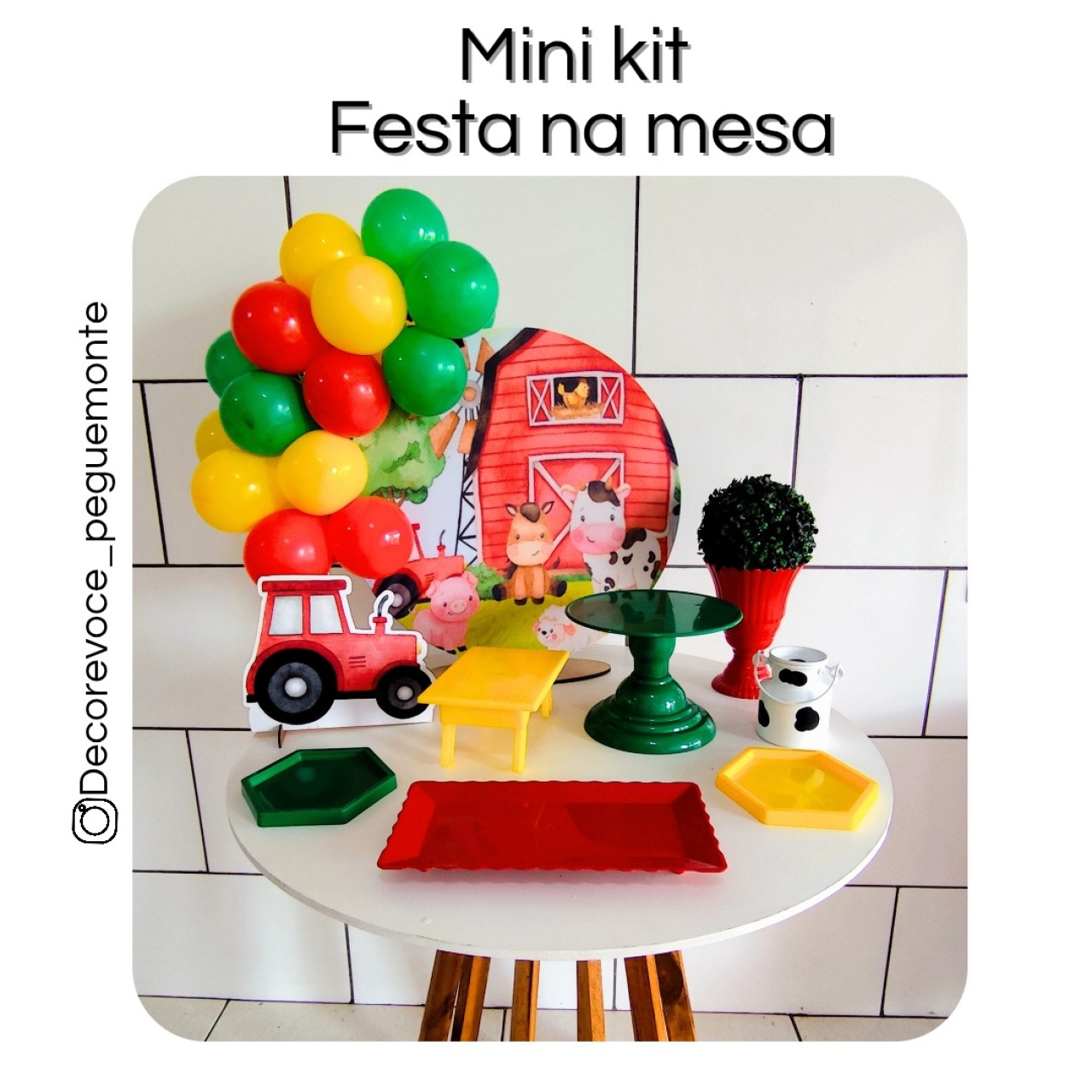 Kit Mesa Fazendinha  - Decore Você Pegue & Monte