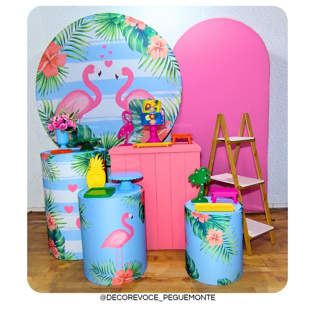 Kit Premium Flamingo  - Decore Você Pegue & Monte