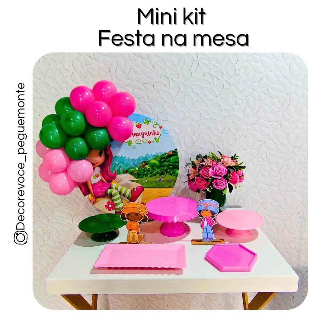 Kit Mesa Moranguinho  - Decore Você Pegue & Monte