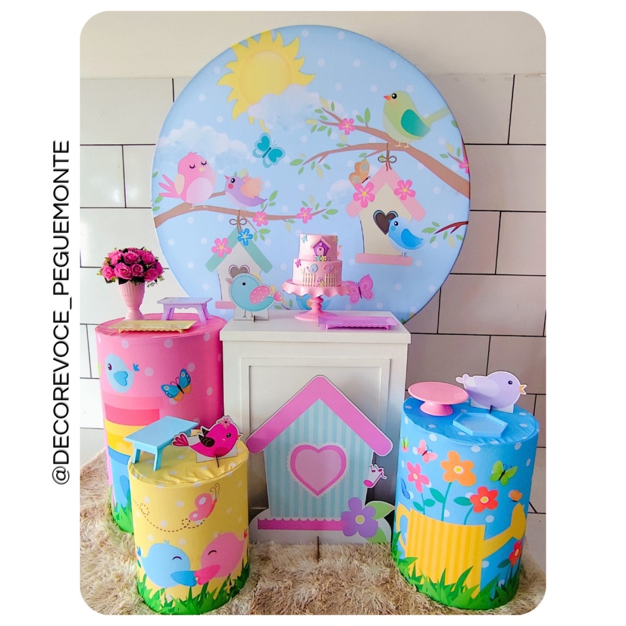 Kit Festejar Jardim dos Passarinhos  - Decore Você Pegue & Monte
