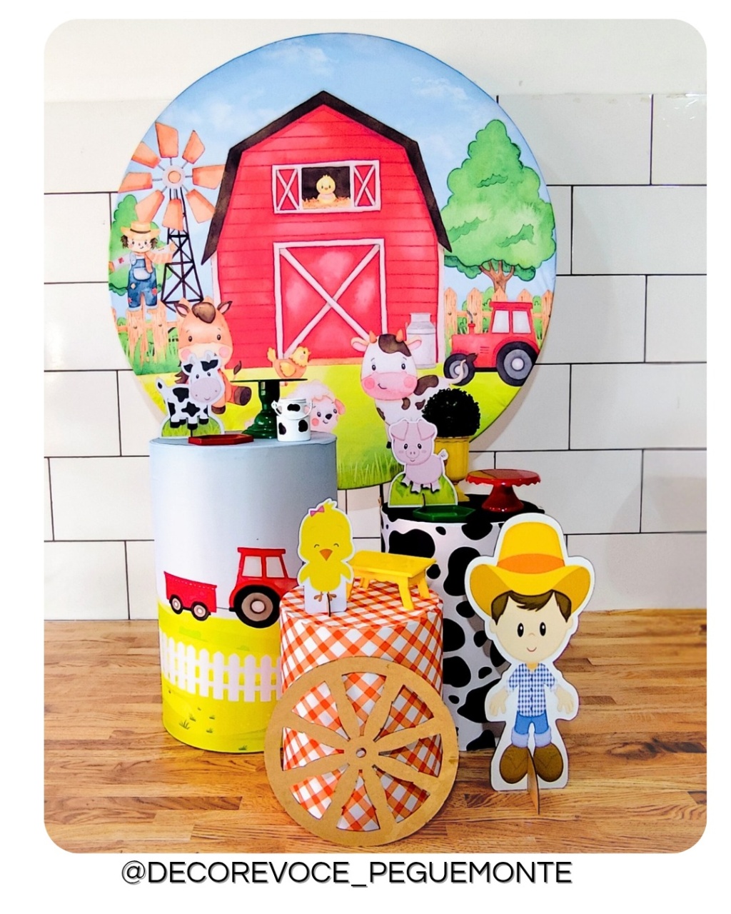 Kit Prático Fazendinha Menino - Decore Você Pegue & Monte