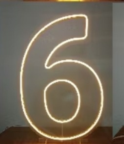6 Número Led  - Decore Você Pegue & Monte