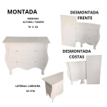 Cômoda Fake Bombe Branca M - imagem 2