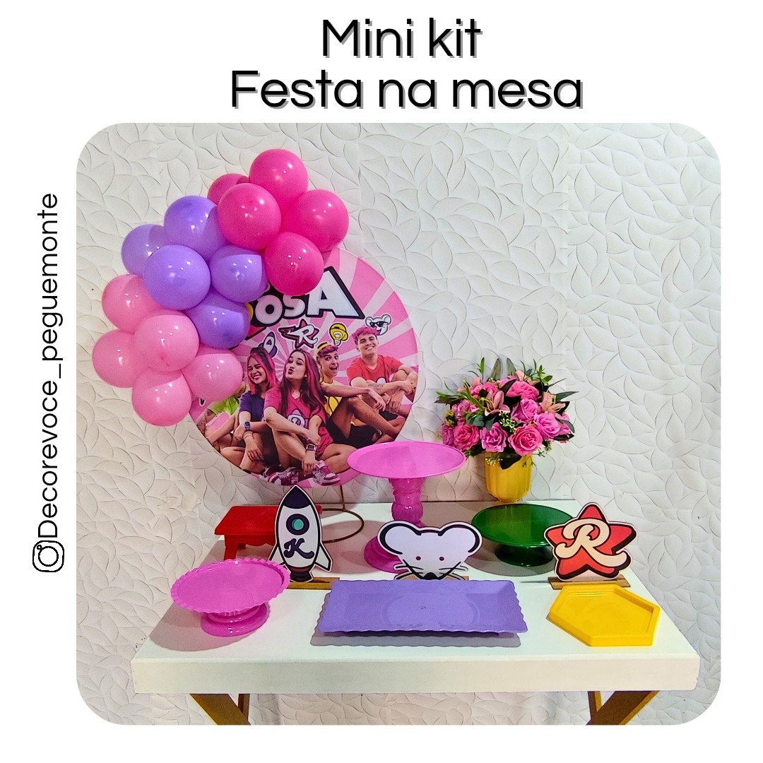Kit Mesa dos Rosas - Decore Você Pegue & Monte