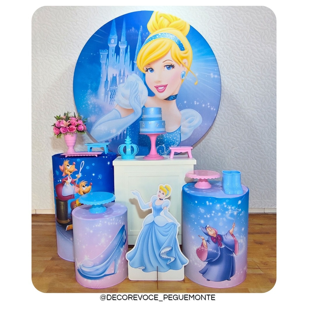 Kit Festejar Cinderela  - Decore Você Pegue & Monte