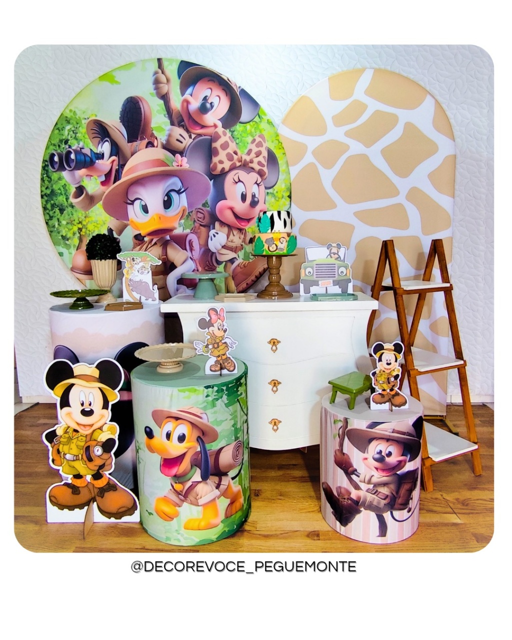 Kit Premium Mickey Safari - Decore Você Pegue & Monte