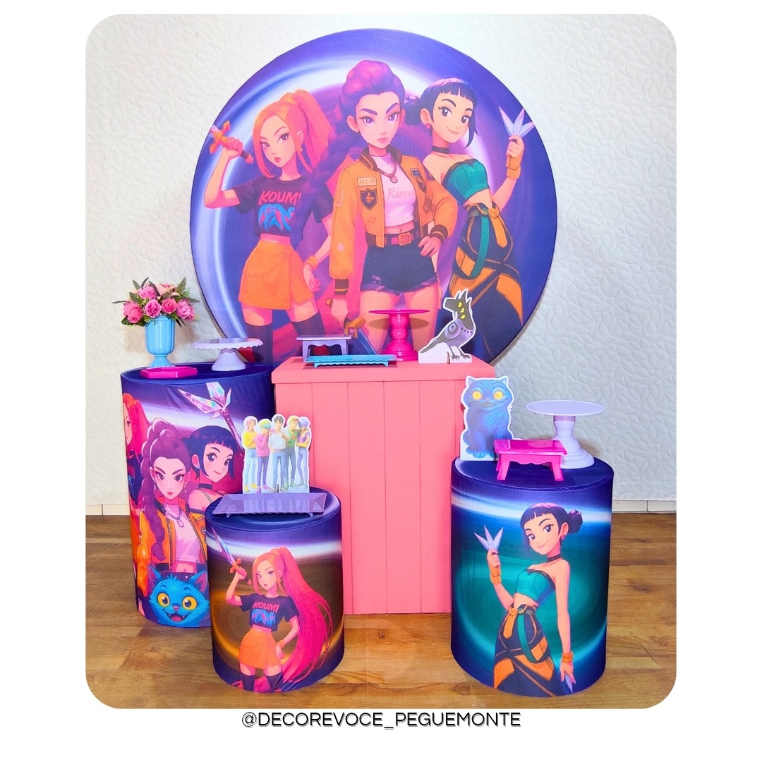 Kit Festejar Guerreiras Do K-Pop  - Decore Você Pegue & Monte
