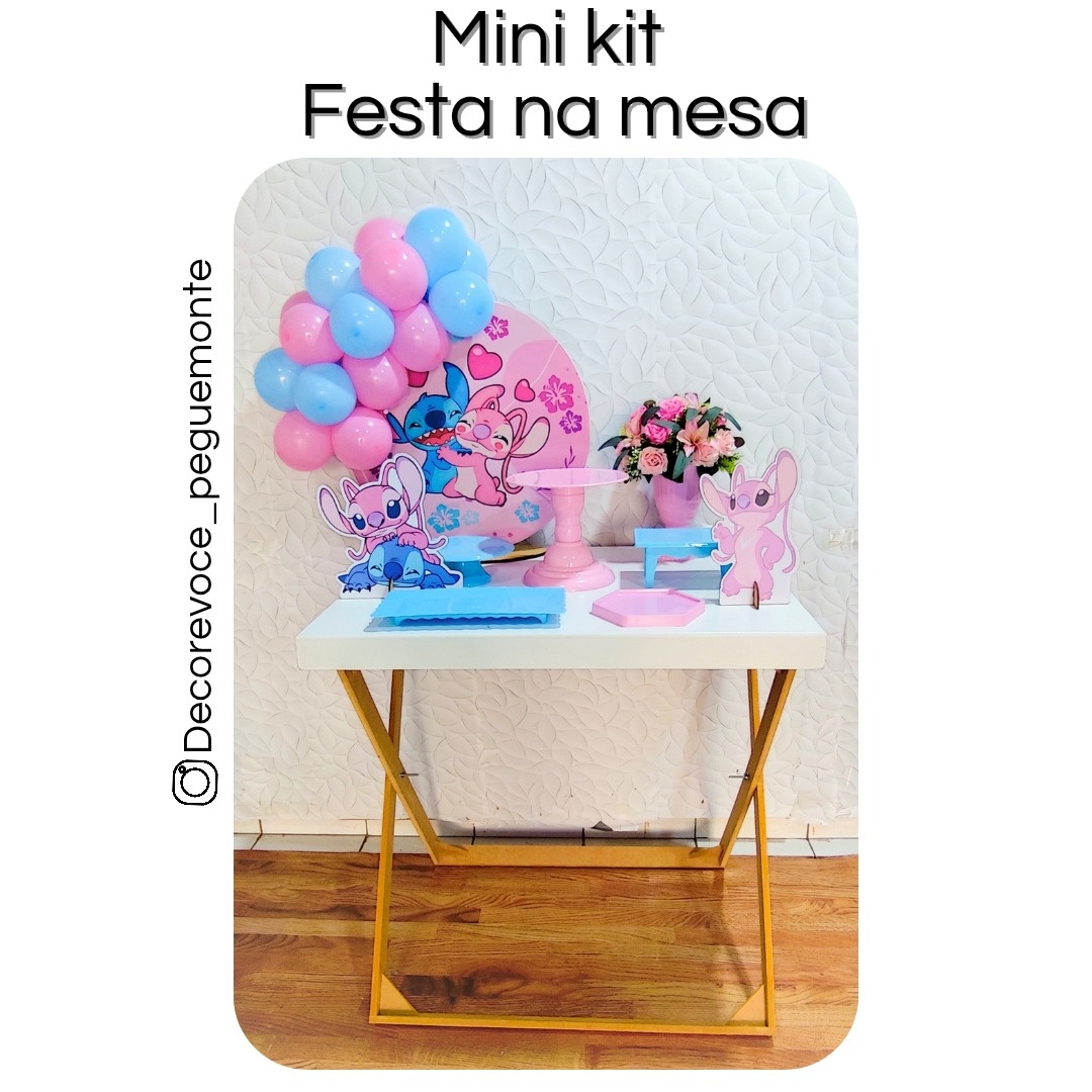 Kit Mesa Stitch 3 + Mesa - Decore Você Pegue & Monte