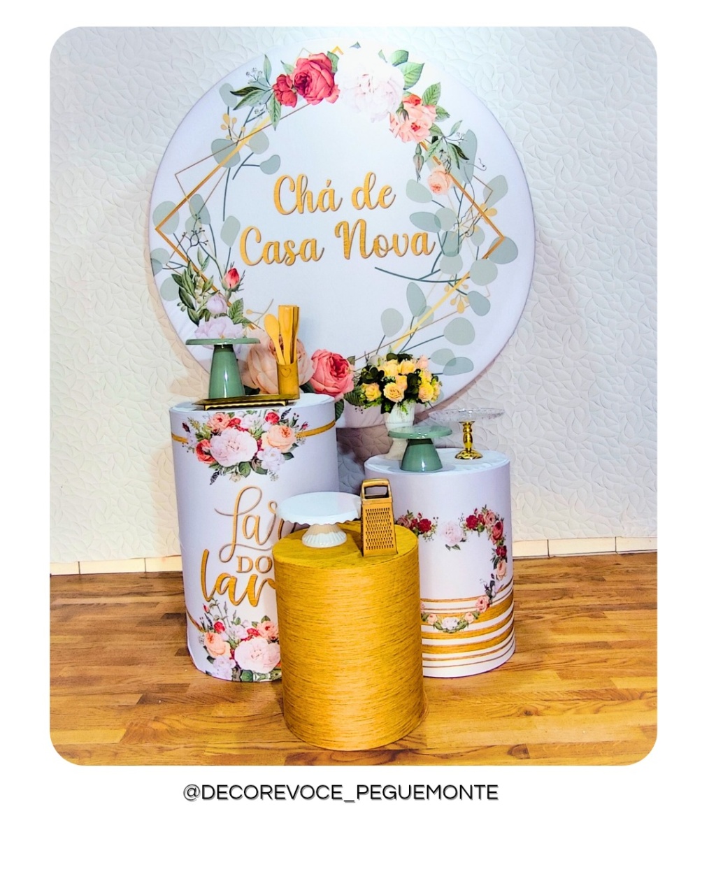 Kit Chá de Casa Nova  Geométrico Floral 1 - Decore Você Pegue & Monte