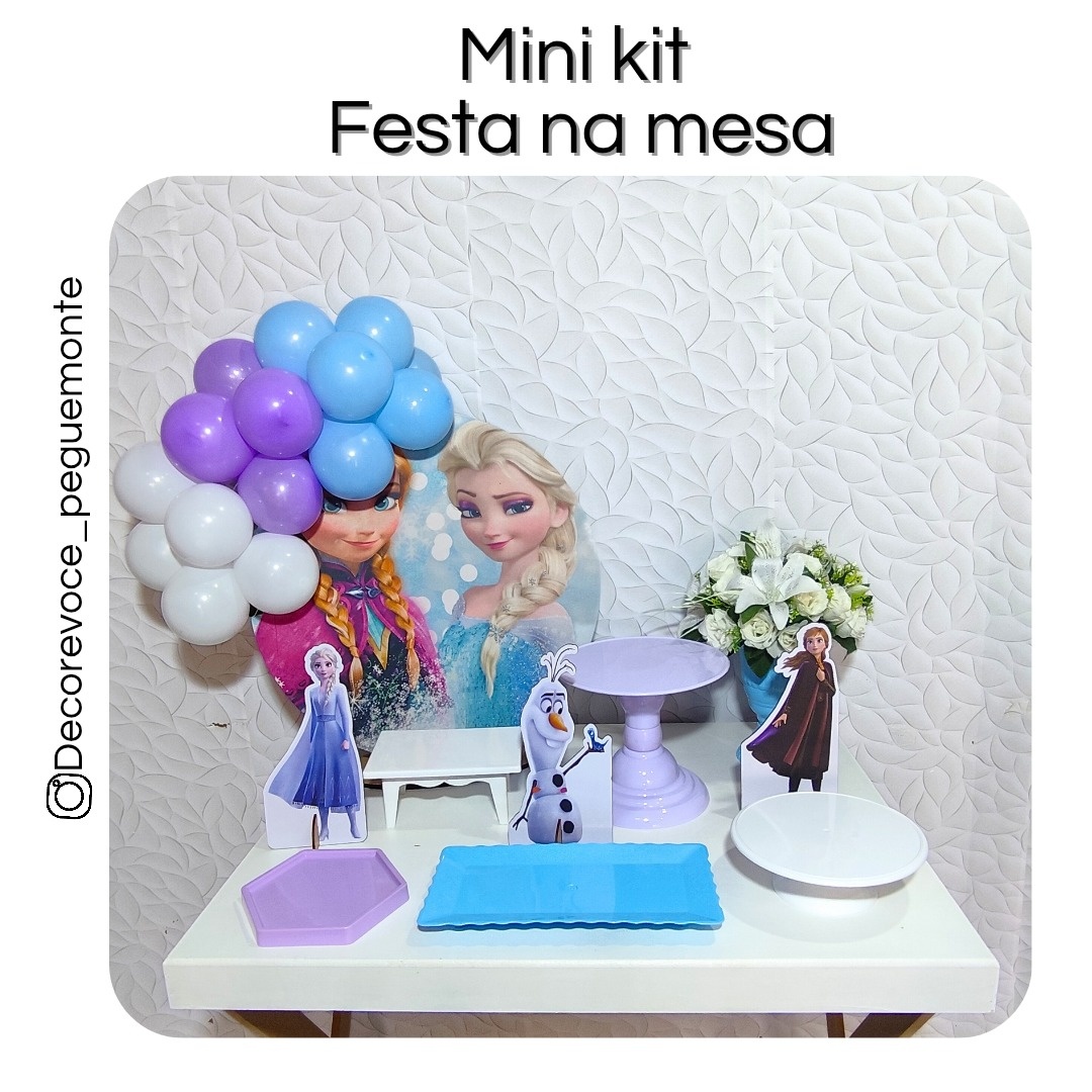 Kit Mesa Frozen 1 - Decore Você Pegue & Monte