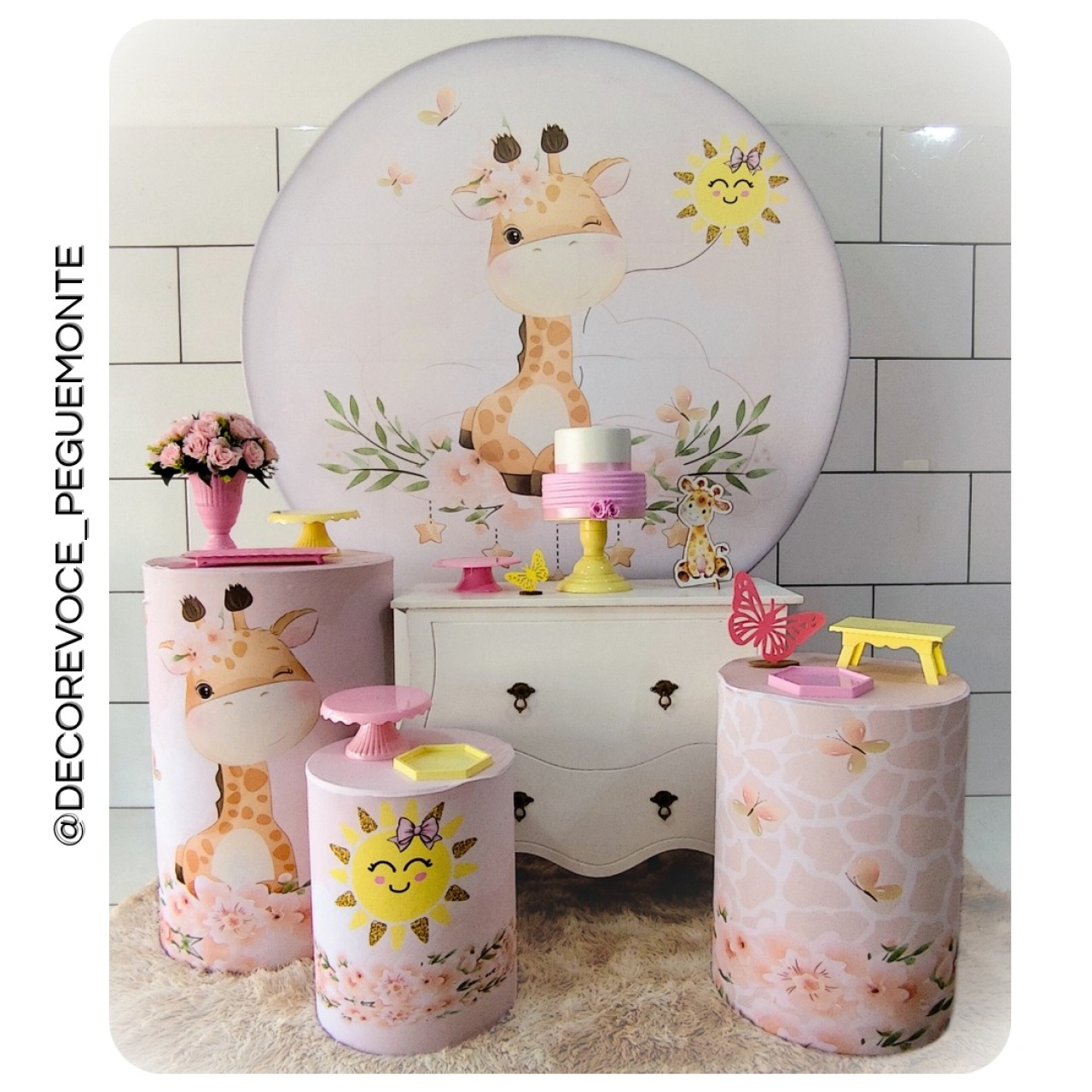 Kit Festejar Girafinha - Decore Você Pegue & Monte