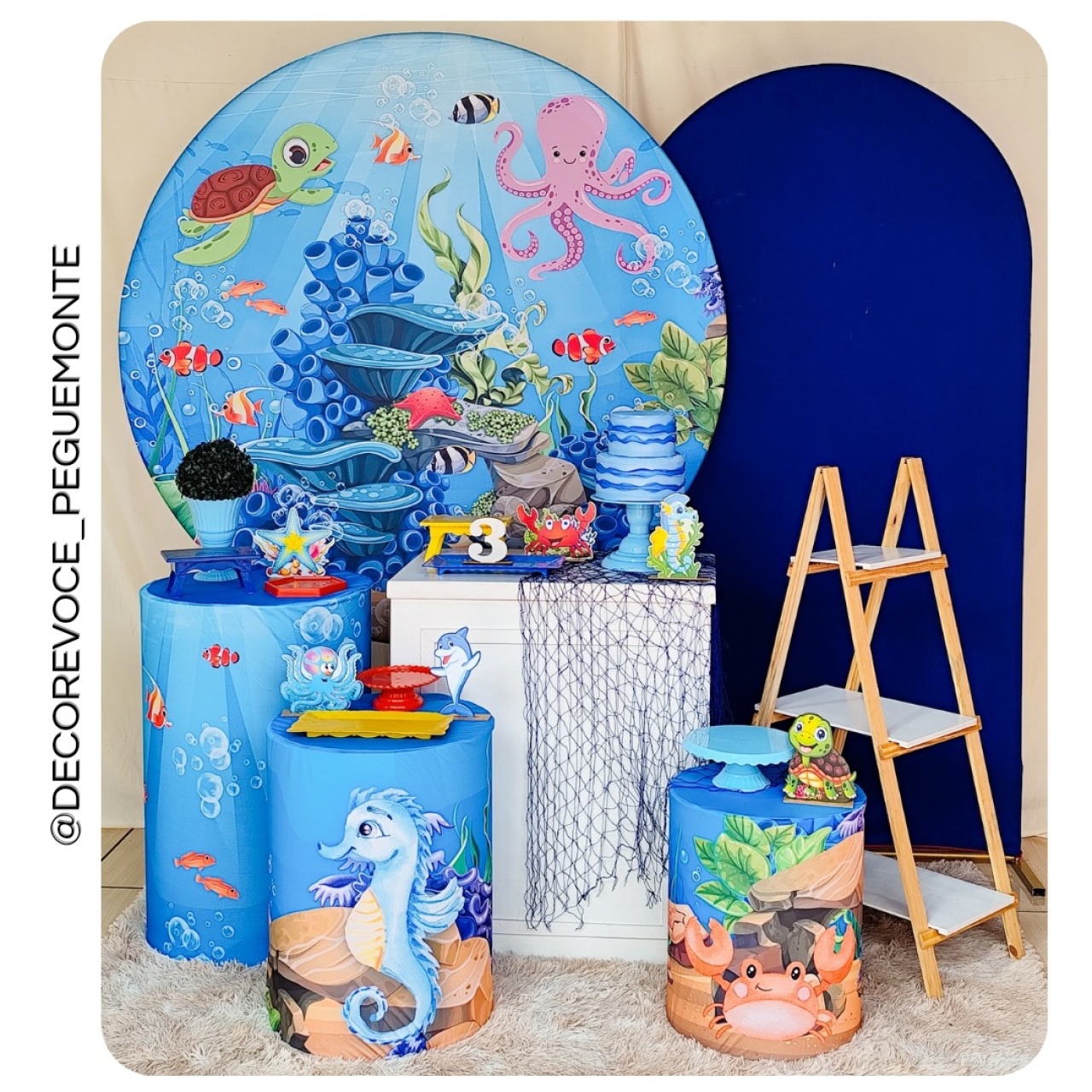Kit Premium Fundo Do Mar - Decore Você Pegue & Monte