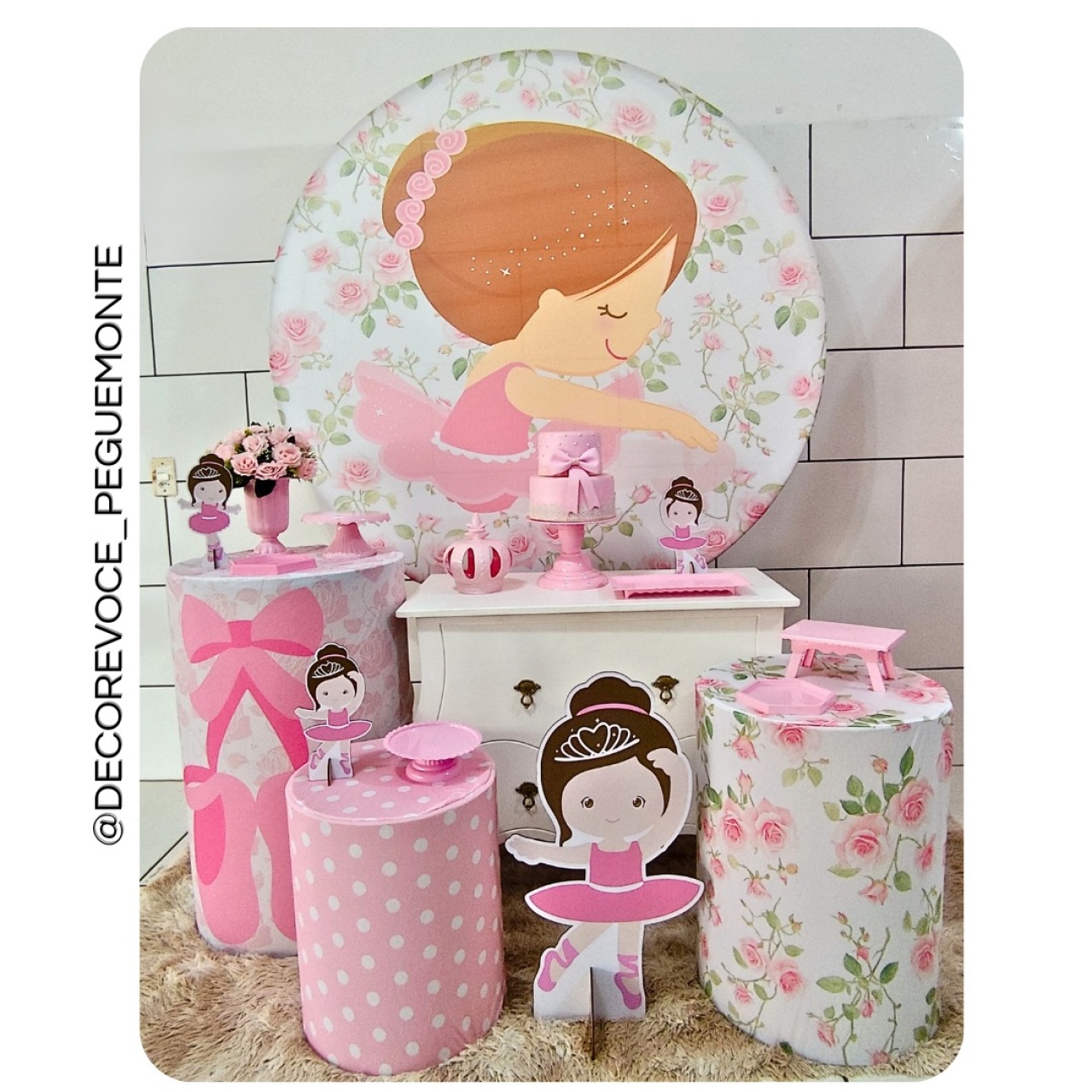 Kit Festejar Bailarina - Decore Você Pegue & Monte