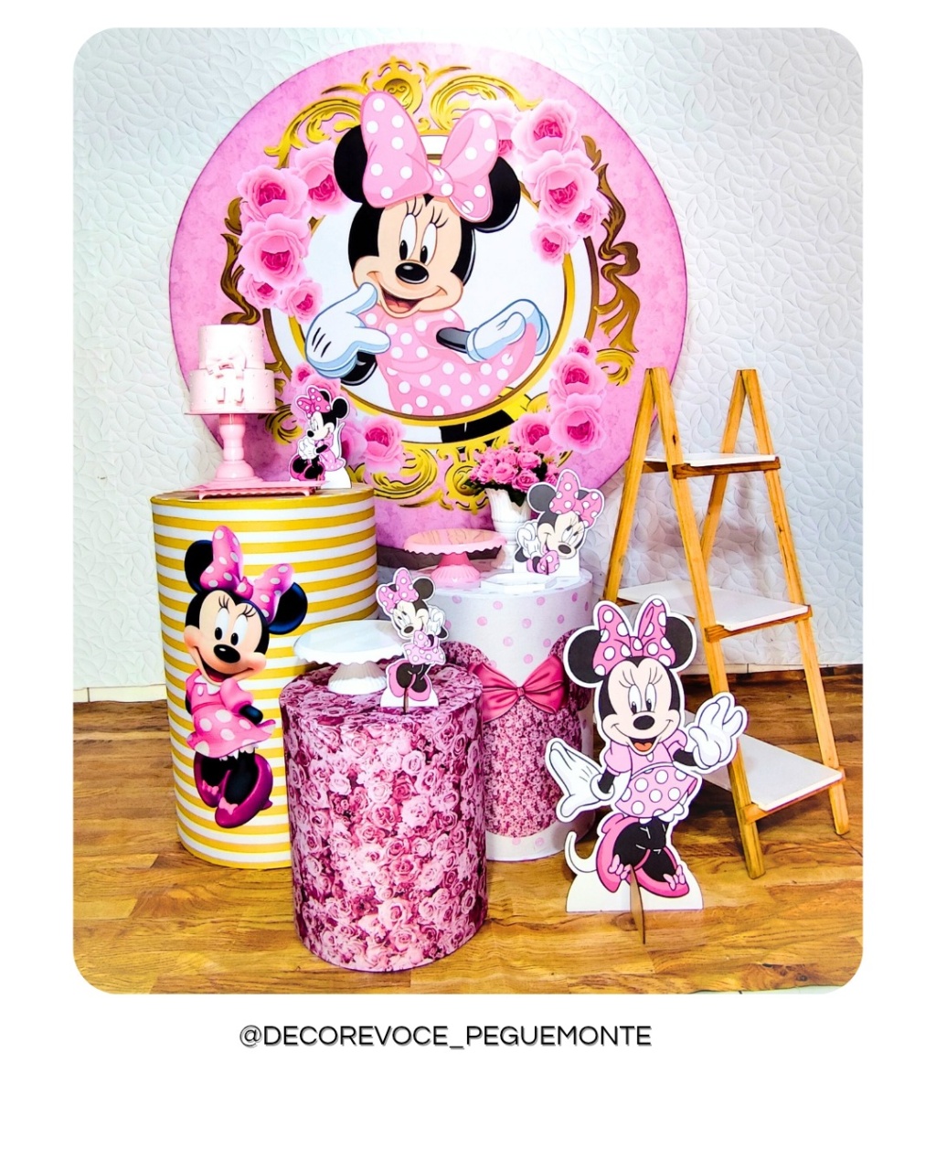 Kit Completo Minie Rosa - Decore Você Pegue & Monte