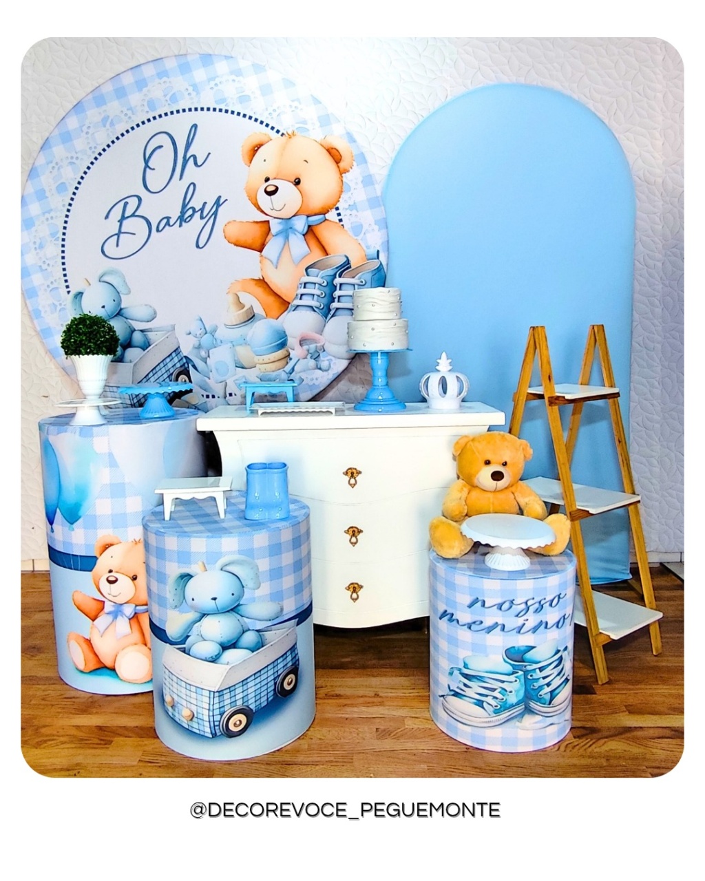 Kit Premium Oh Baby Azul Claro  - Decore Você Pegue & Monte