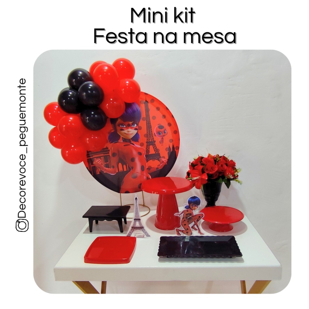 Kit Mesa Ladybug - Decore Você Pegue & Monte