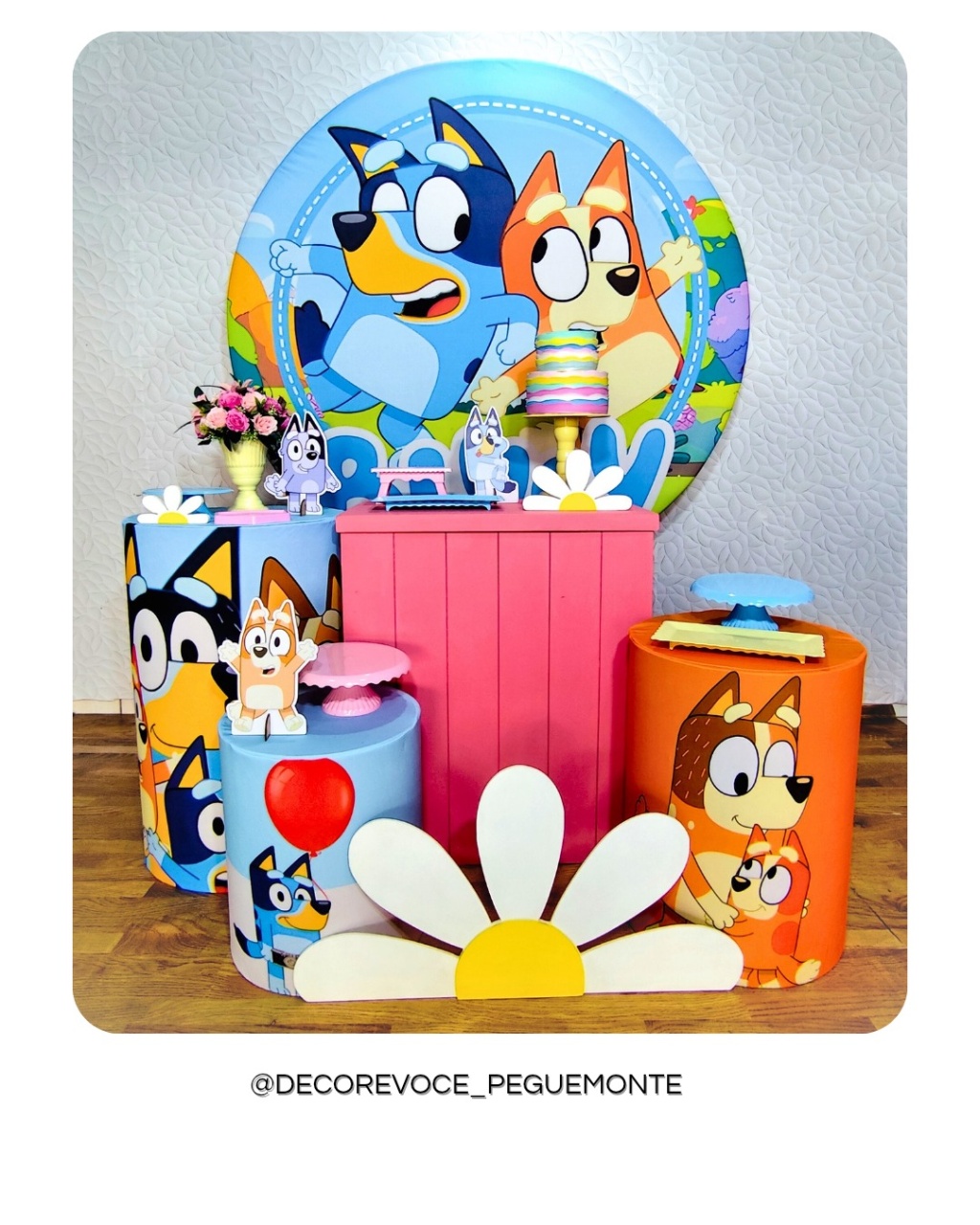 Kit Festejar Bluey Menina  - Decore Você Pegue & Monte