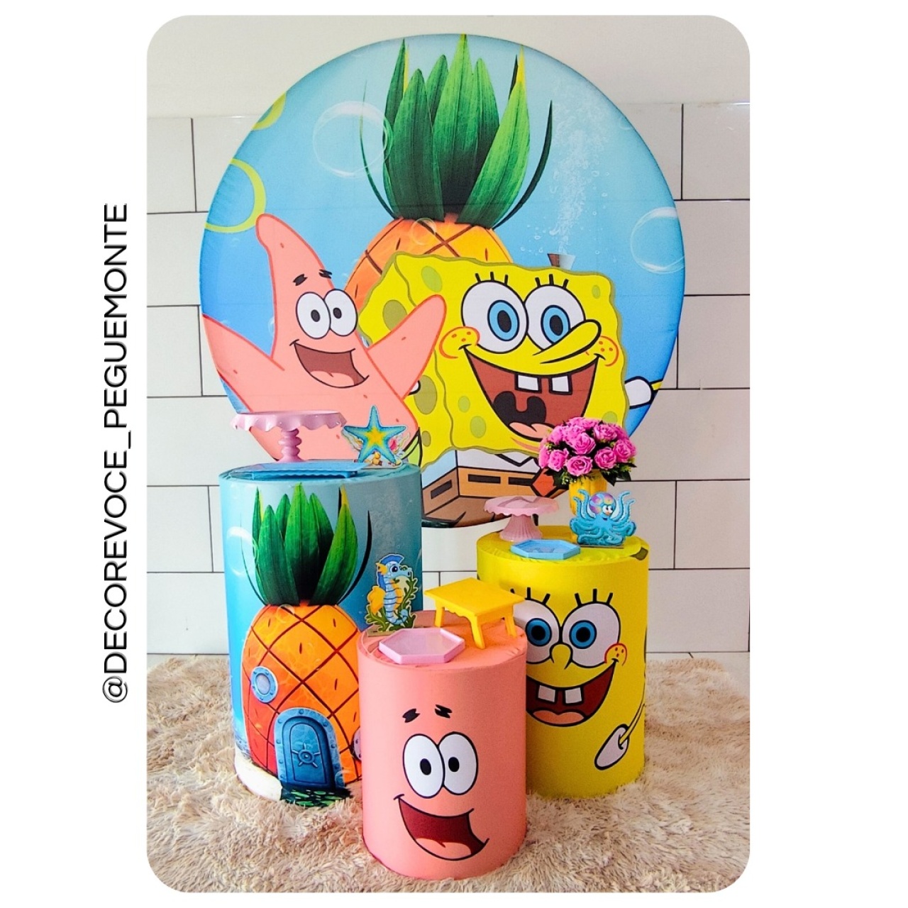 Kit Prático Bob Esponja Menina  - Decore Você Pegue & Monte