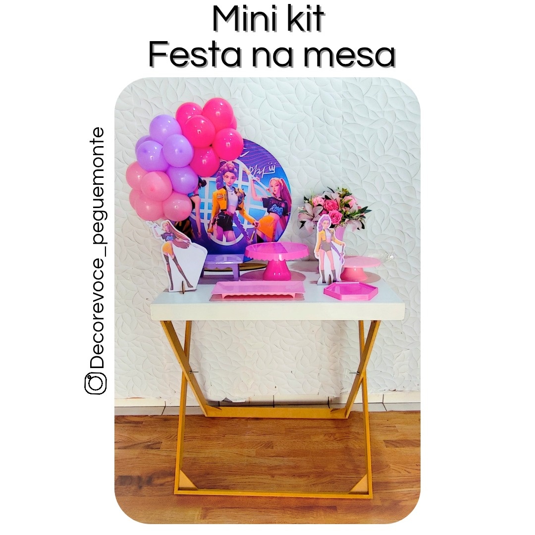 Kit Mesa Guerreiras Do K-Pop + Mesa - Decore Você Pegue & Monte