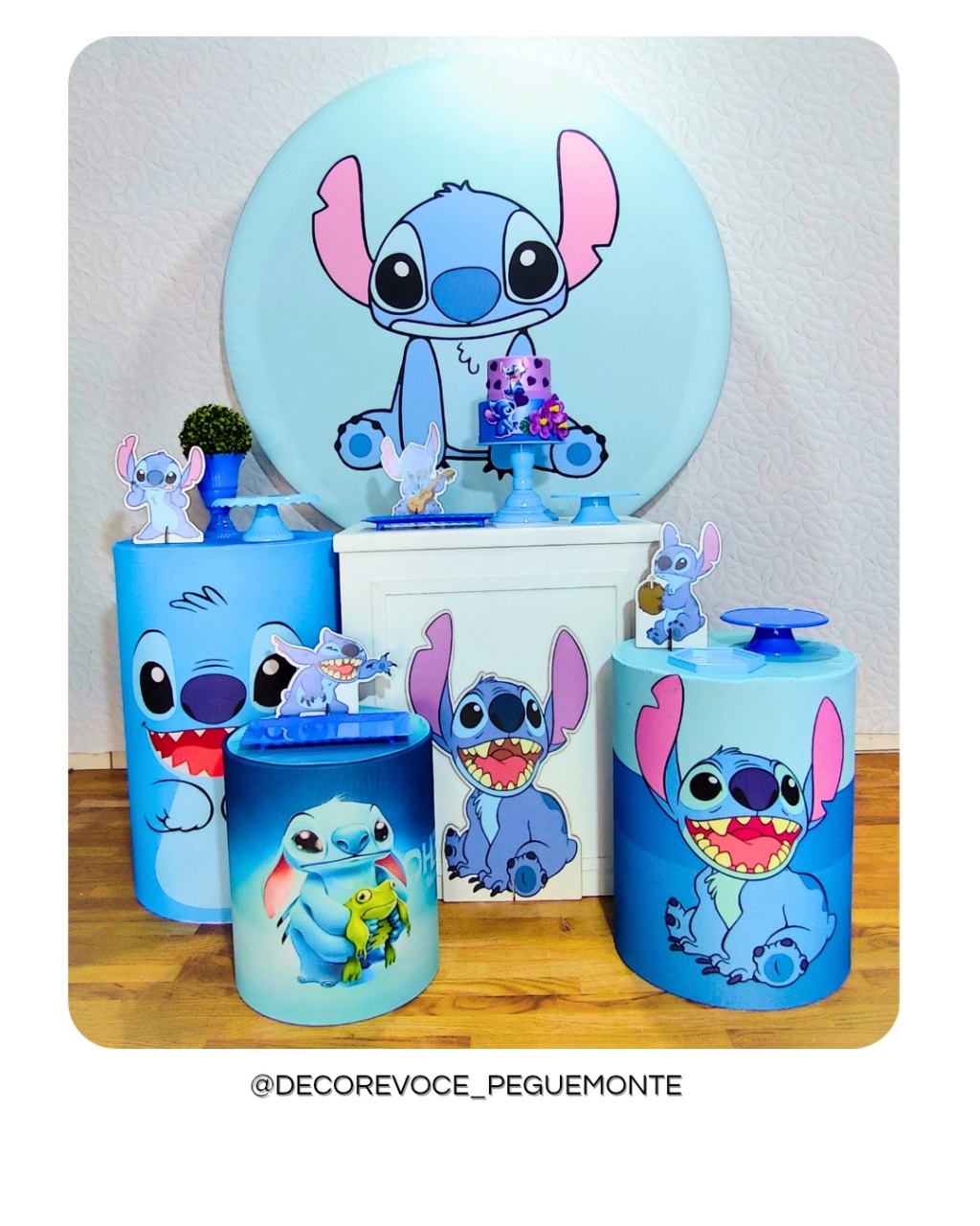 Kit Festejar Stitch  - Decore Você Pegue & Monte